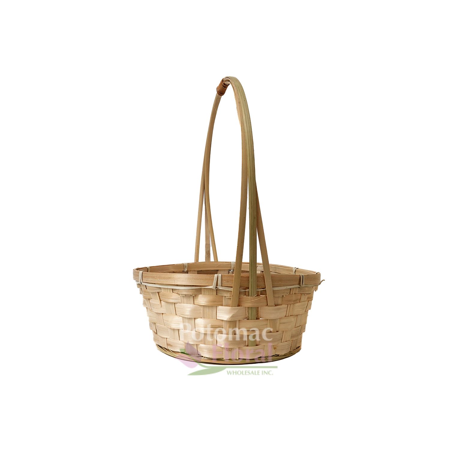 Bamboo 10" Basket with Handle Potomac Floral Wholesale