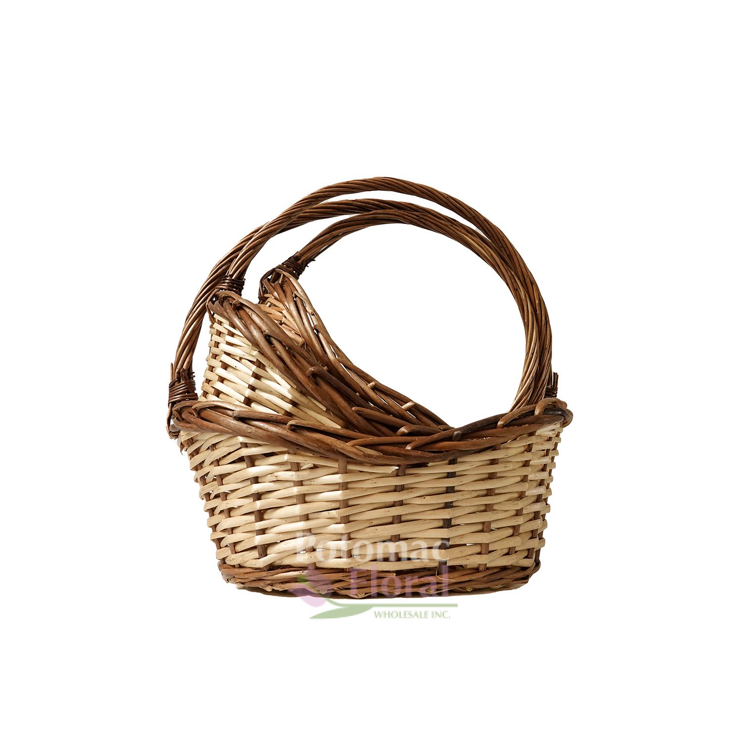 Set of 3 Boat Willow Baskets Potomac Floral Wholesale