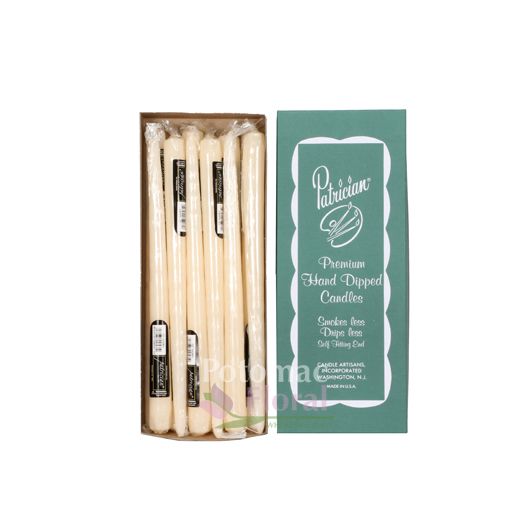 24" Ivory Wax Taper Candles Potomac Floral Wholesale