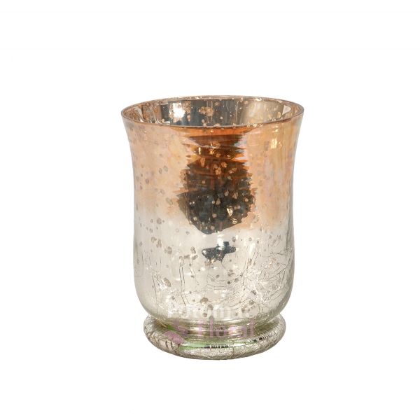 Champagne Gold And Silver Hurricane Vase 6 Potomac Floral Wholesale