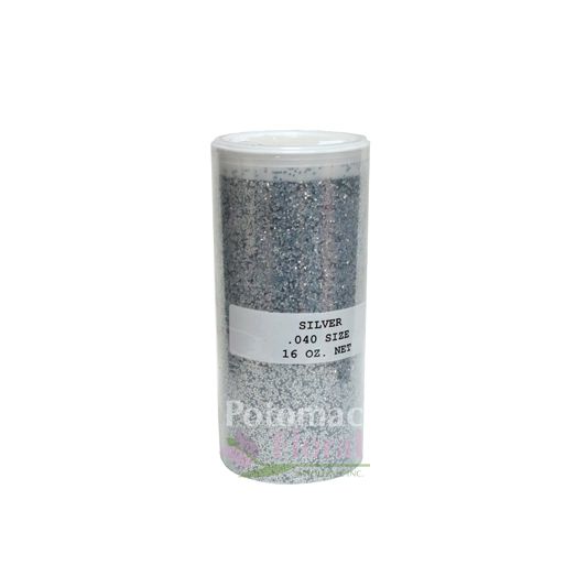 Silver Glitter 1 lb. Jar Potomac Floral Wholesale