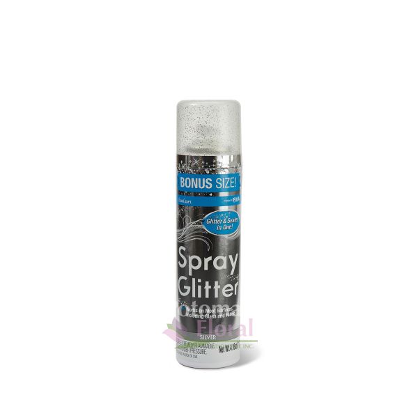 Silver Glitter Spray - Potomac Floral Wholesale