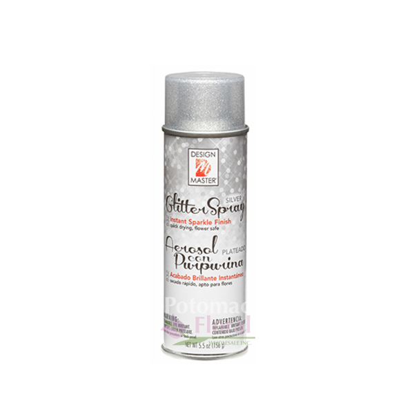 Silver Glitter Spray - Potomac Floral Wholesale