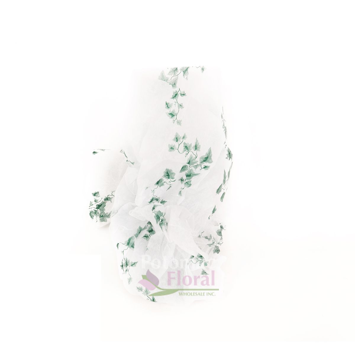 Waxed Tissue 24" x 36" English Ivy on White 200 Sheets Potomac