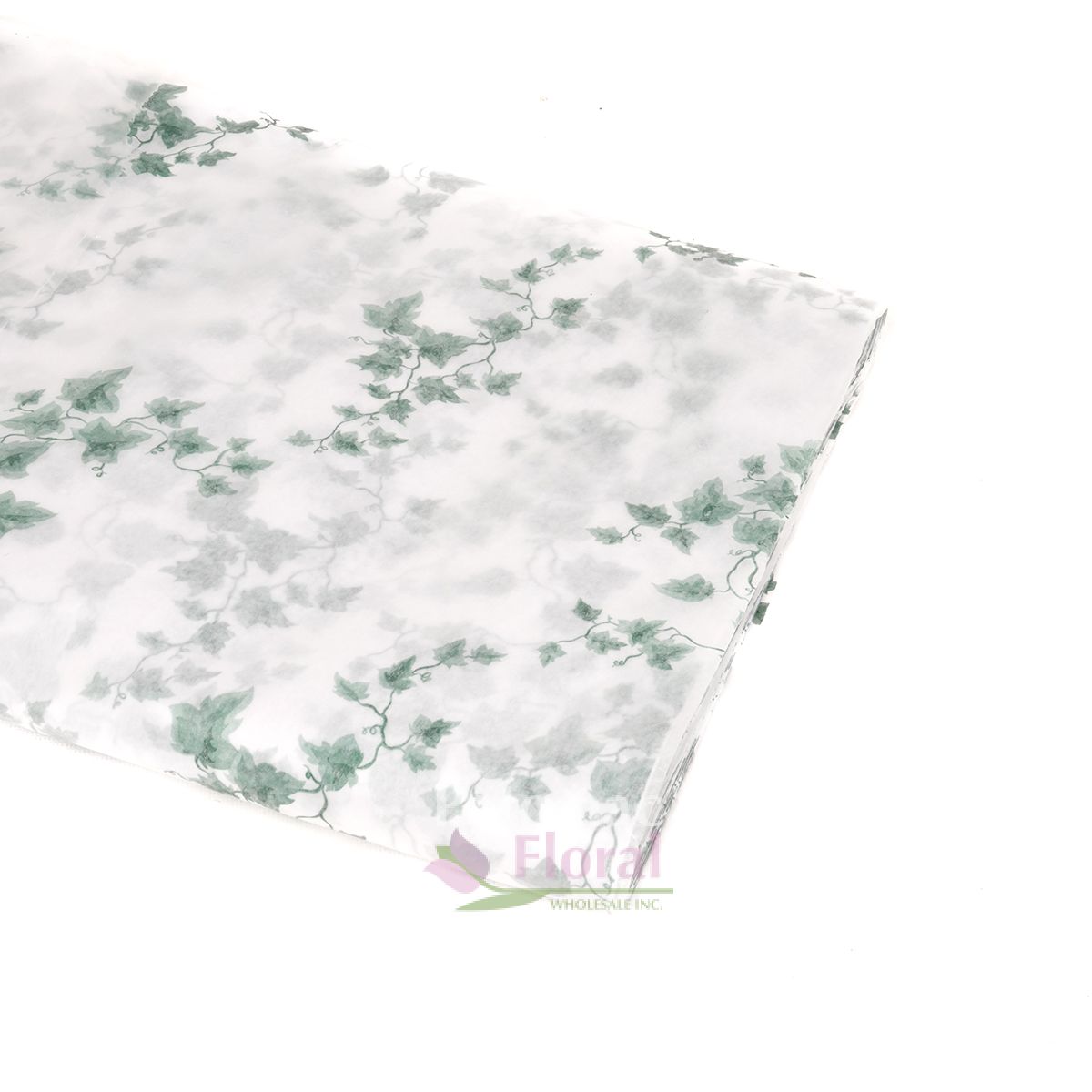Waxed Tissue 24" x 36" English Ivy on White 200 Sheets Potomac