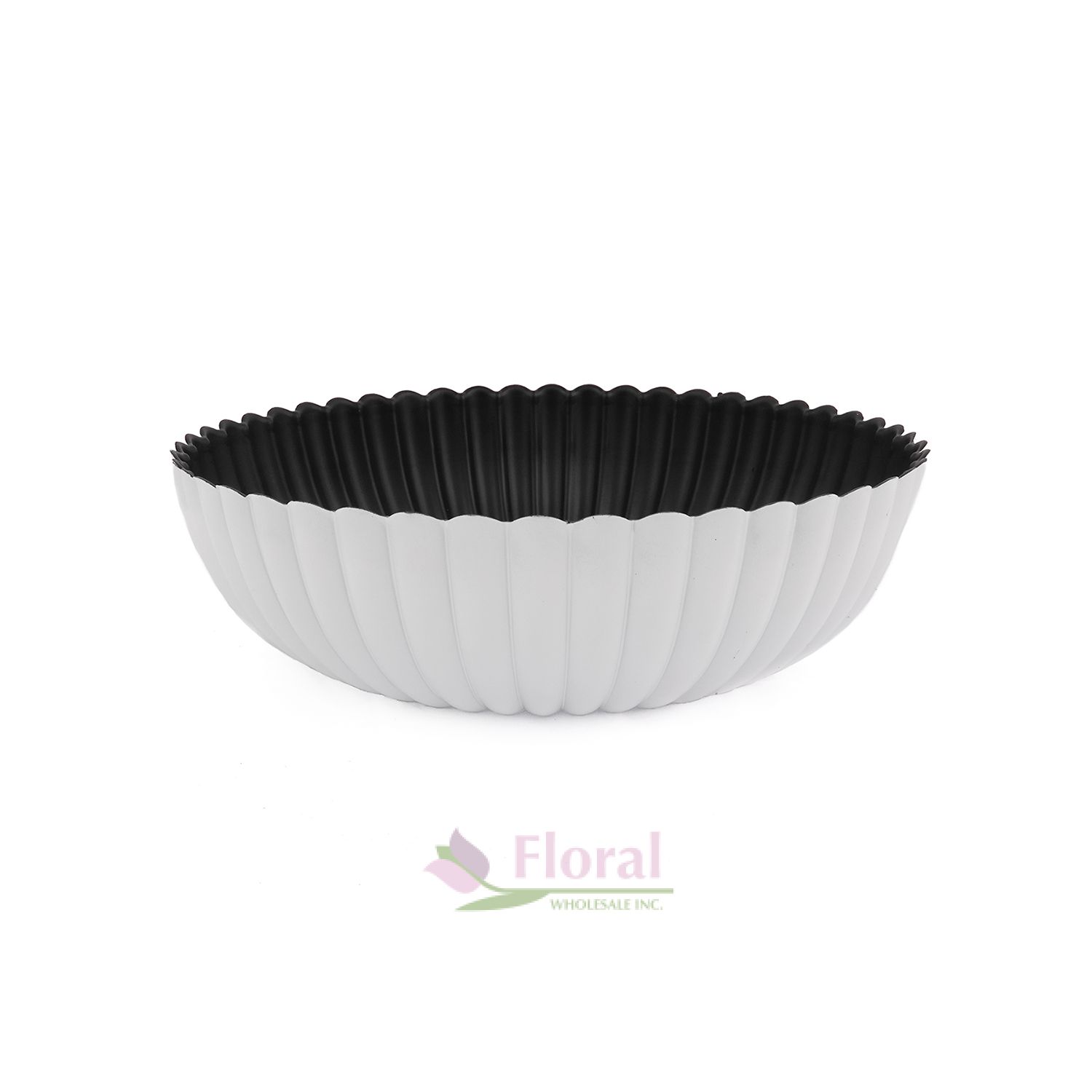 Plastic 7.5" Round Dish Garden Planter White Potomac Floral Wholesale