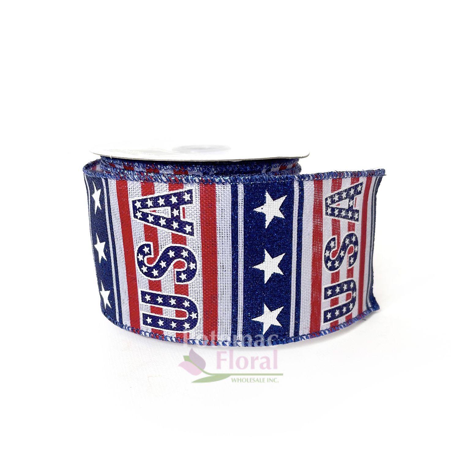 #40 Satin Ribbon x 20 Yards - Tri-Color Red / White / Blue - Potomac ...