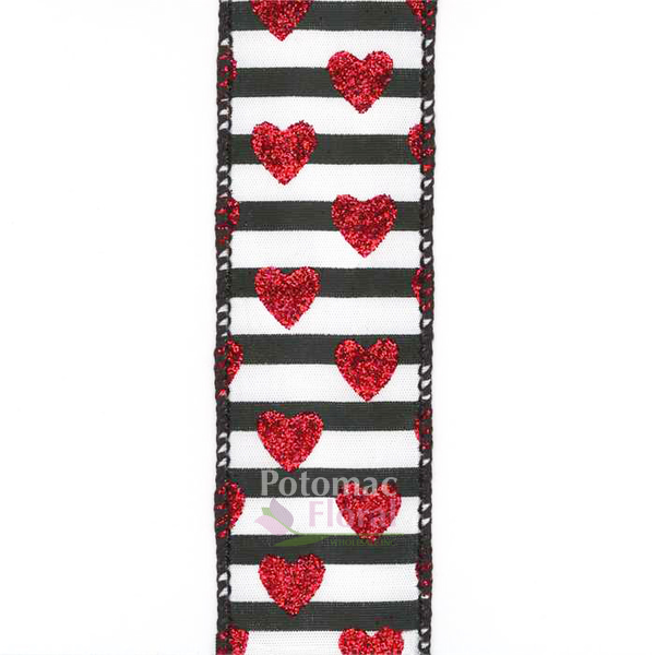 Valentine Ribbon Wired Matrix #9 x 25 Yards - Potomac Floral Wholesale
